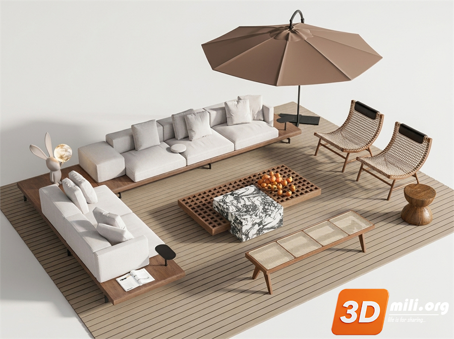 Outdoor Sofa Skp Files